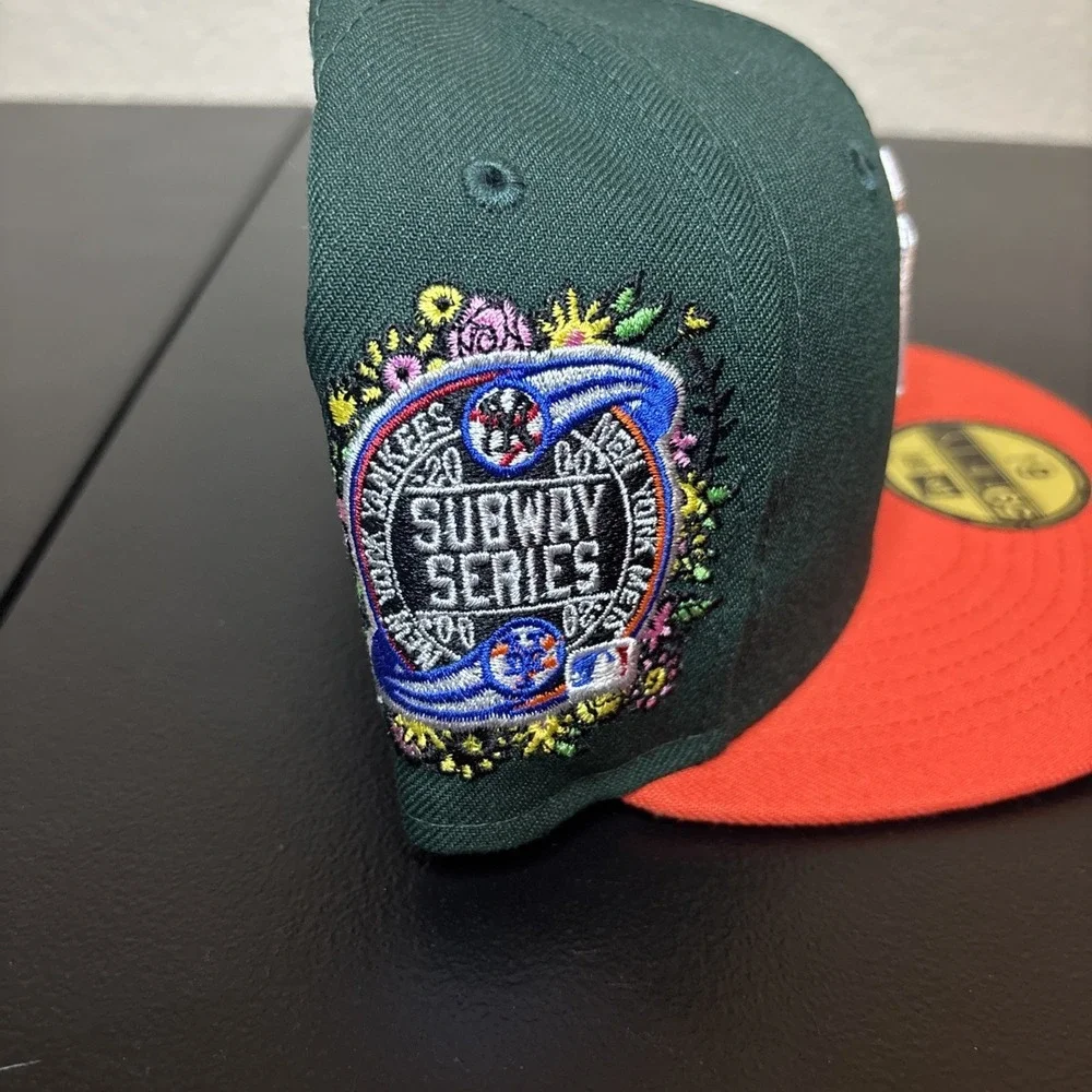 Jae Tips New Era collab Yankee, Green crown, Orange Brim, Pink UV size 6 7/8 kid